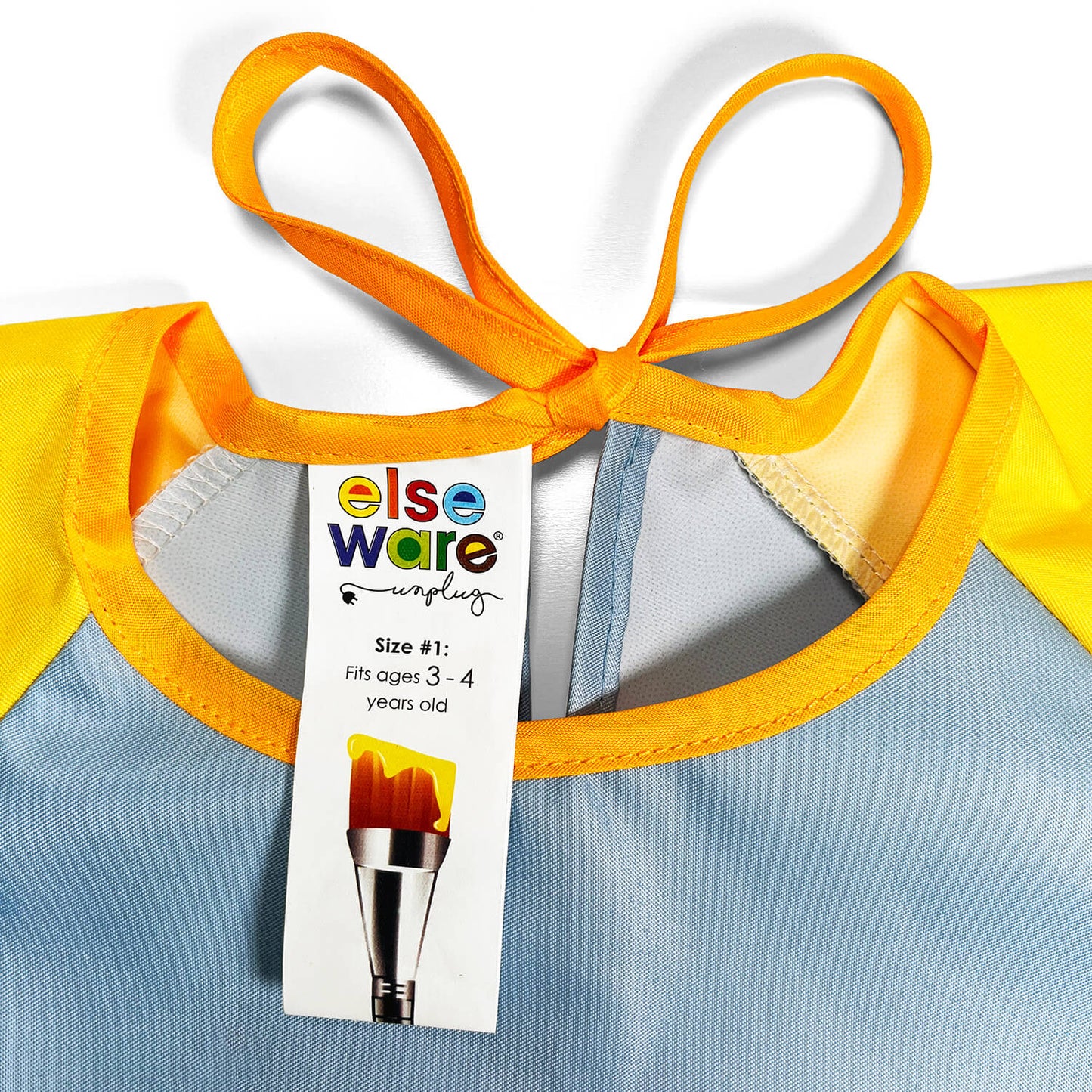 Kids Art Smock with Pocket – Water-Repellent, Long-Sleeve | Ages 3-4 & 4-6 | Paint & Craft Smock | Gift Box