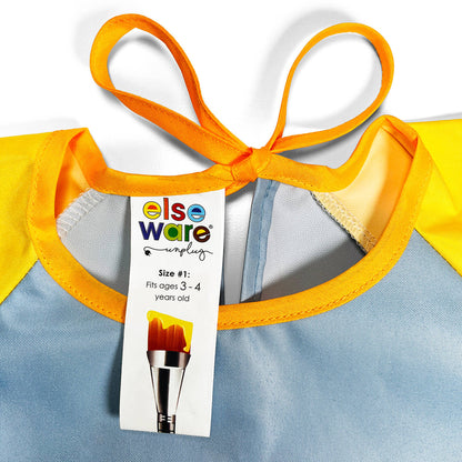 Kids Art Smock with Pocket – Water-Repellent, Long-Sleeve | Ages 3-4 & 4-6 | Paint & Craft Smock | Gift Box