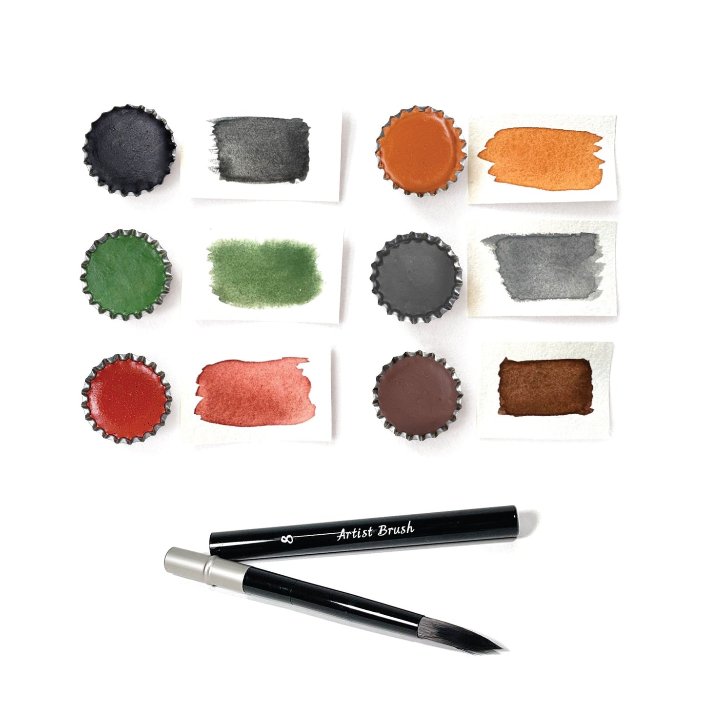 Earth Paints – Handmade Set of 6 Natural Colors | Soil, Clay & Mineral Pigments | Travel Case, Brush, Sponge & Water Vessel
