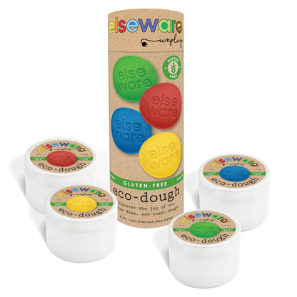 Eco-Dough 4-Pack – Certified Gluten-Free Natural Play Dough | Non-Toxic, Plant-Based Sensory Toy for Kids