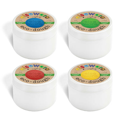 Eco-Dough 4-Pack – Certified Gluten-Free Natural Play Dough | Non-Toxic, Plant-Based Sensory Toy for Kids