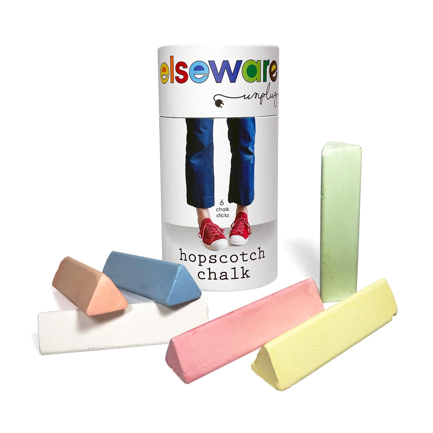 Outdoor Art Bundle – Hopscotch Chalk, Beeswax Crayons, Solar Coloring Scroll & Colored Pencils | Non-Toxic | Kids