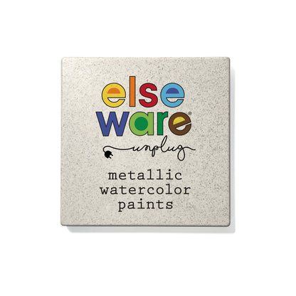 Metallic Watercolors Set – 9 Pearlescent Shades | Hand-Poured, Eco-Friendly Wheat Straw Palette | All Ages