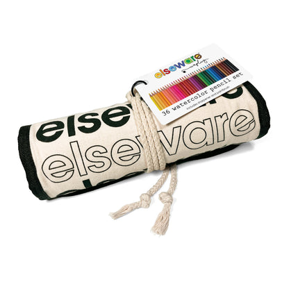 Watercolor Pencils – 36 Colors in Canvas Roll-Up | Water-Soluble, Eco-Friendly | Sharpener & Brush Included
