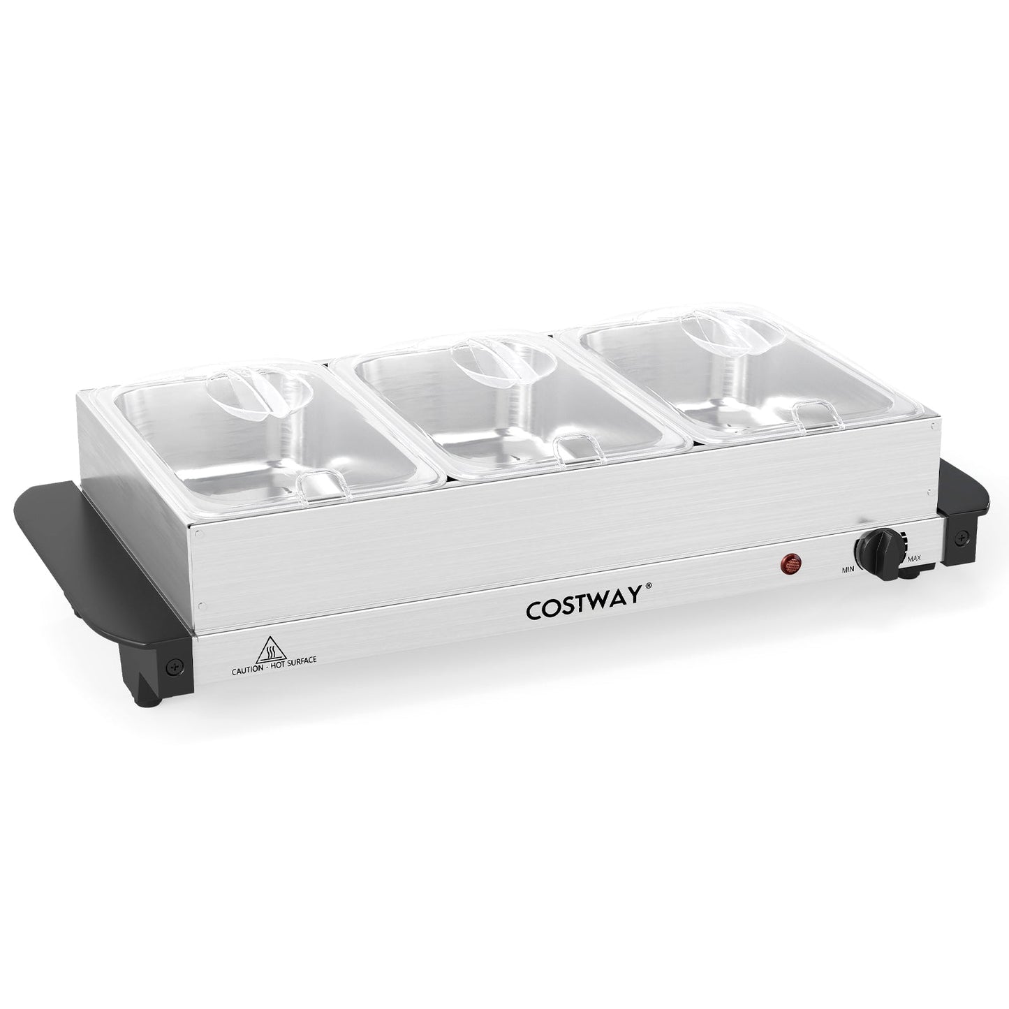 Electric Buffet Server & Food Warmer with 3 Removable Trays – ETL Certified, Stainless Steel