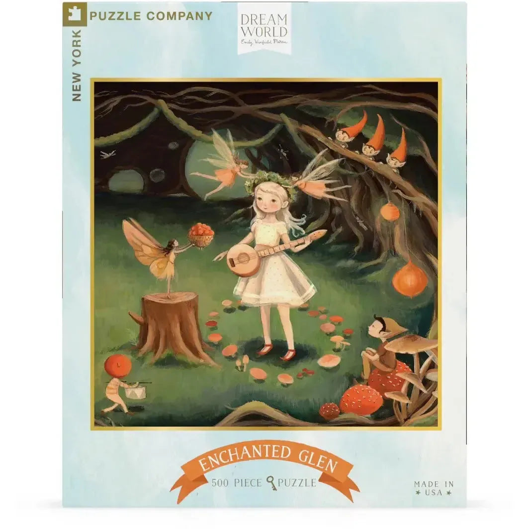 Enchanted Glen Jigsaw Puzzle | 500 Pieces | 19"x19" | Art by Emily Winfield Martin | Made in USA - Niksstuff