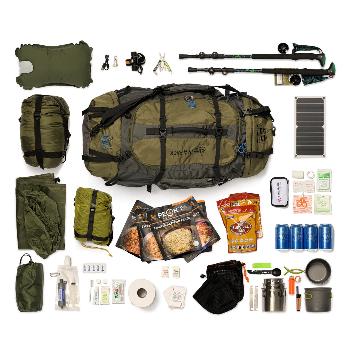 River Country Gear LifePack™ 1-Person 7-Day Survival & Backpacking Kit – Under 33 lbs