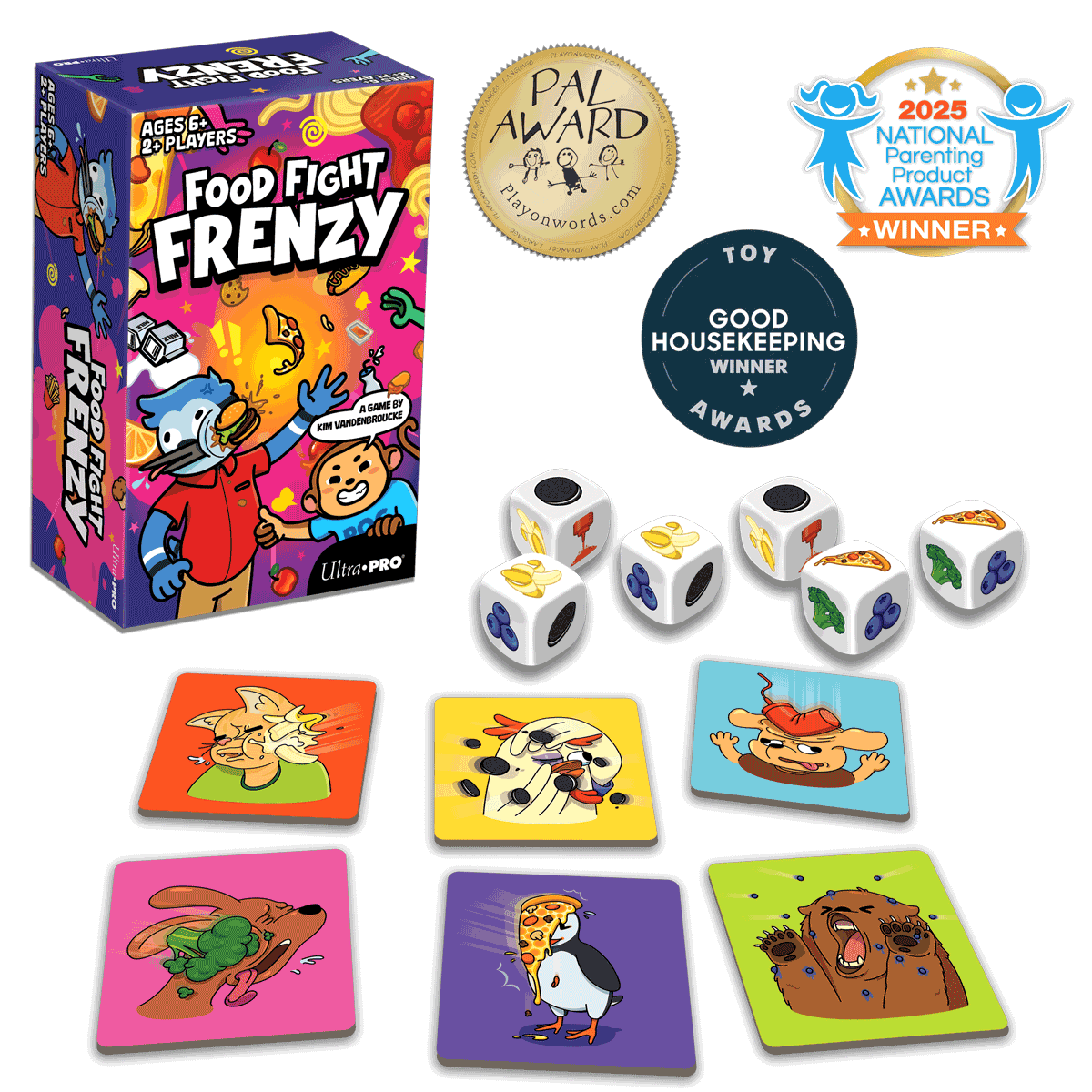 Food Fight Frenzy Fast-Paced Family Board Game - 2-6 Players