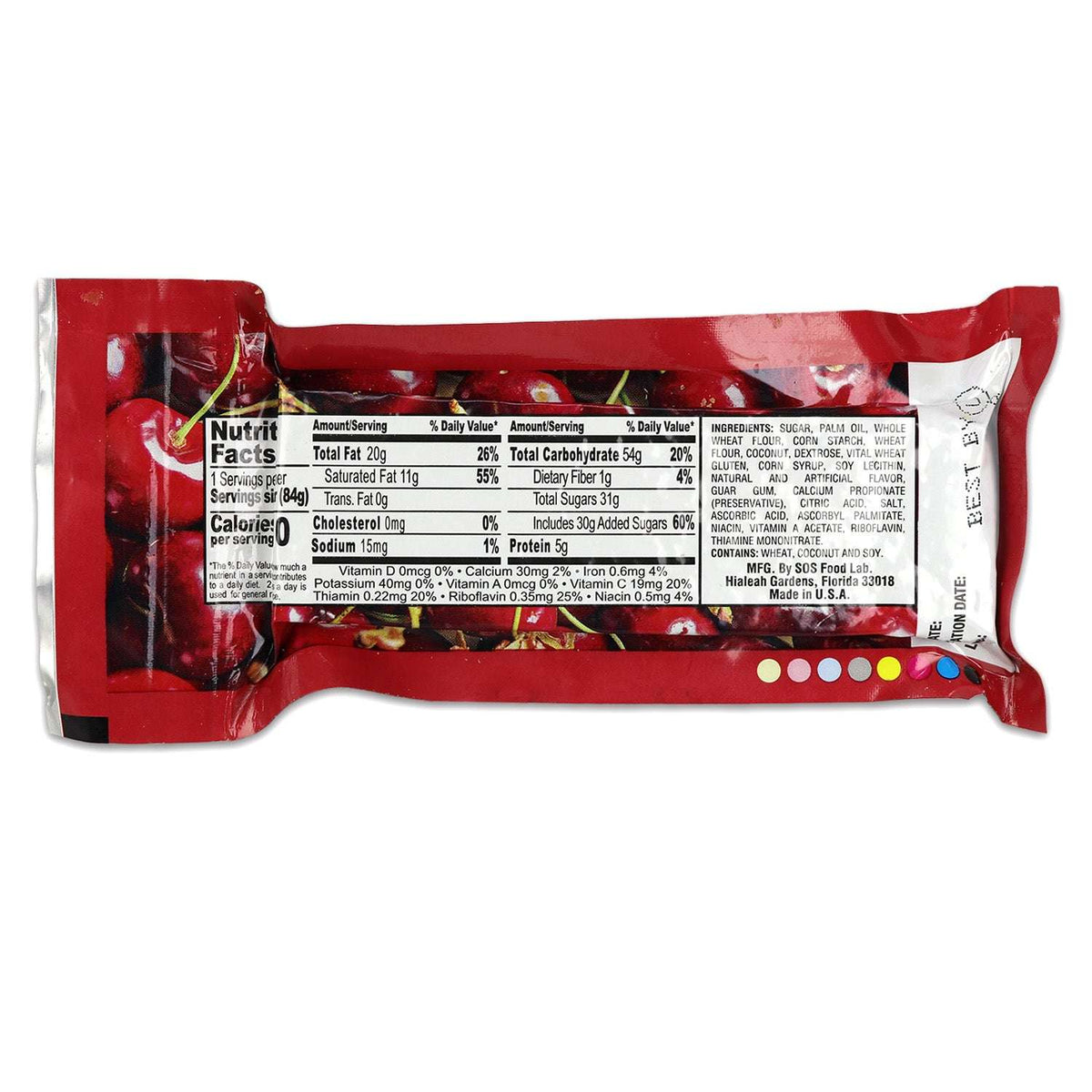Millennium Cherry Energy Bars 400 Cal 5-Year Shelf Life 6-Pack