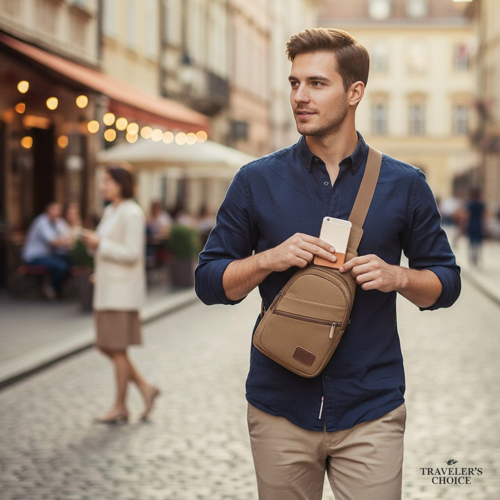 Canvas Sling Bag – Lightweight Crossbody for Men & Women
