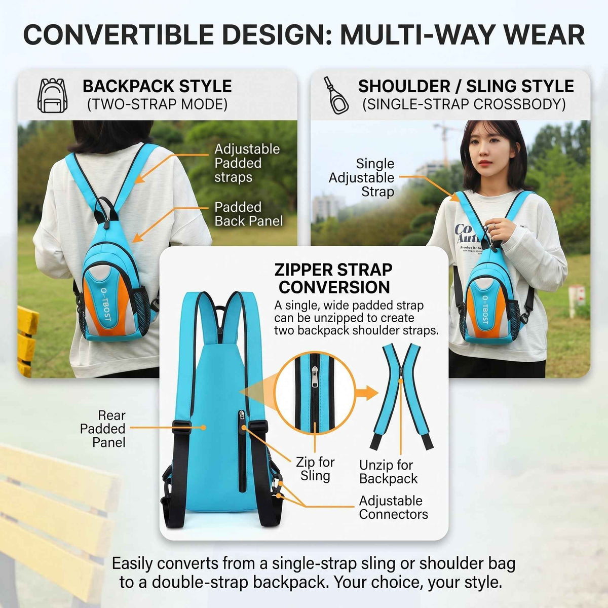 Women's Crossbody Sling Bag – Sport Chest Pack