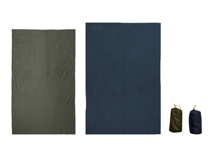 River Country Gear Fleece Camping Blanket – Soft, Lightweight, Machine Washable | Green & Blue