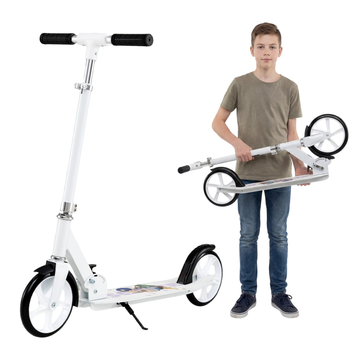 Folding Aluminum Scooter - Blue Adjustable