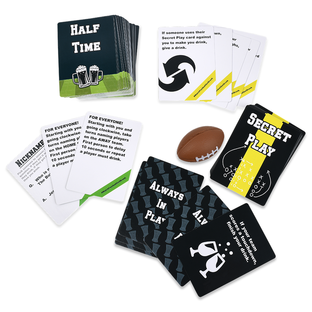 Watch Football, Get Drunk | The Live Football Drinking Game | 130 Cards | Falling Whale Games - Niksstuff