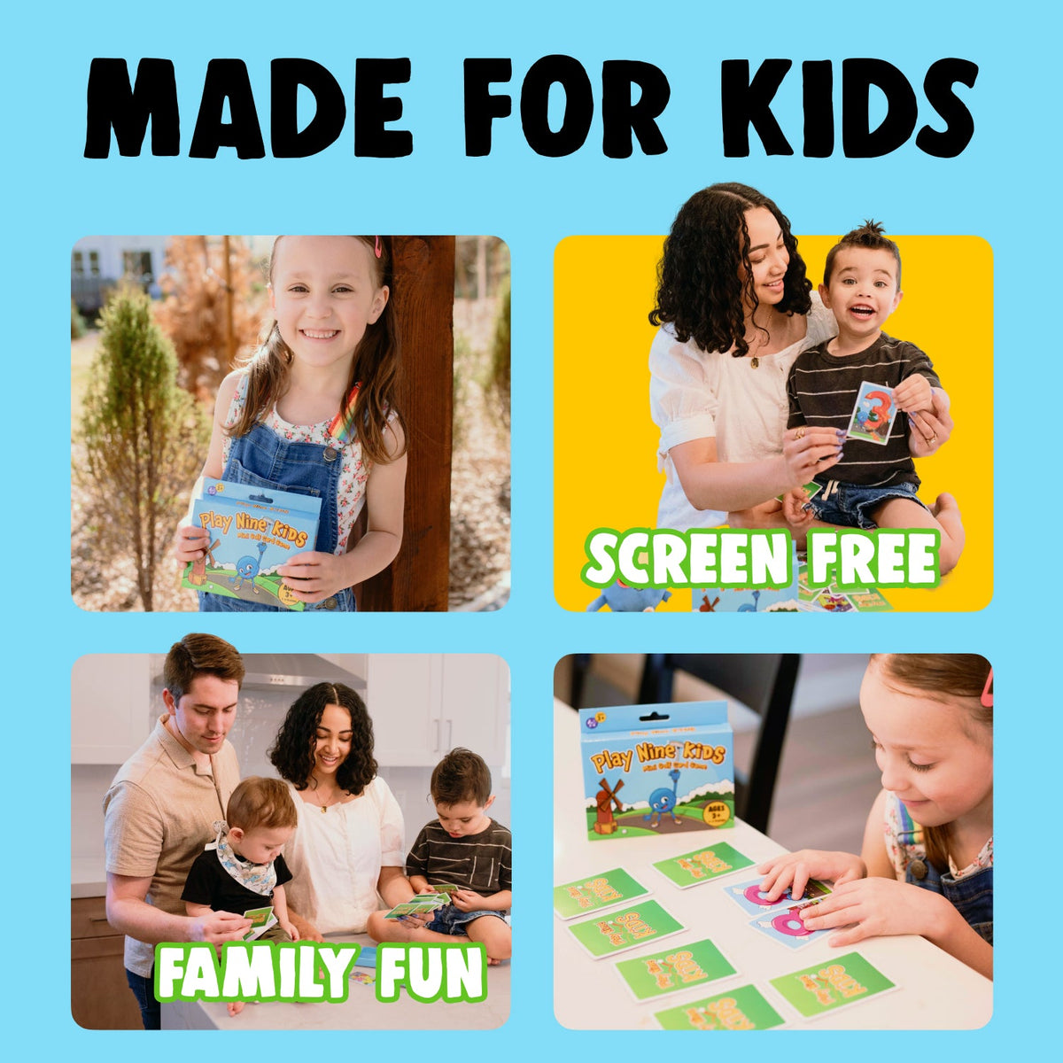 Play Nine Kids: Mini Golf Card Game for Ages 3+