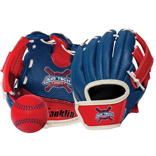 Franklin Air Tech Adapt Series T-Ball Fielding Glove | 8.5" Youth | RHT | RTP | Royal/Red - Niksstuff