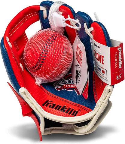 Franklin Air Tech Adapt Series T-Ball Fielding Glove | 8.5" Youth | RHT | RTP | Royal/Red - Niksstuff
