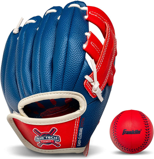 Franklin Air Tech Adapt Series T-Ball Fielding Glove | 8.5" Youth | RHT | RTP | Royal/Red - Niksstuff