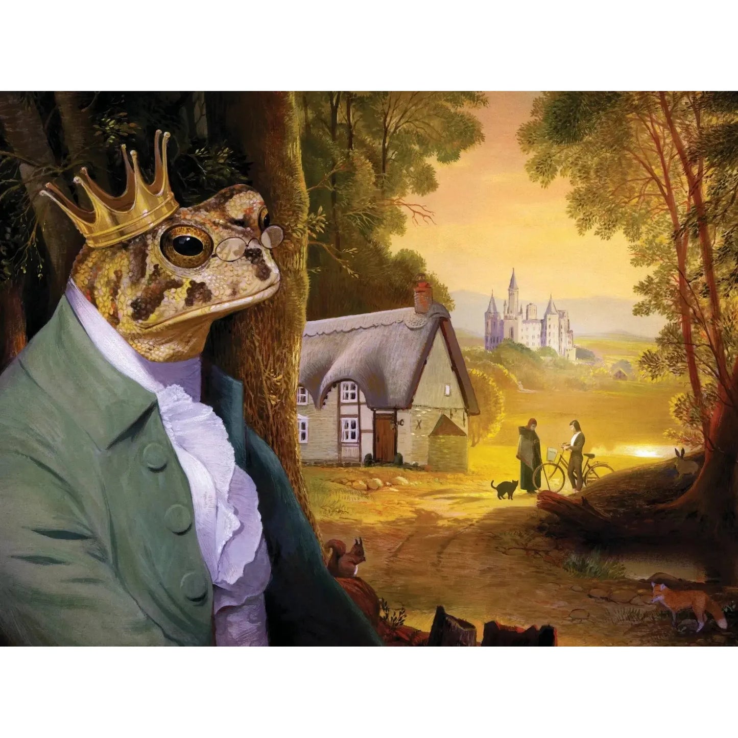Frog Prince Jigsaw Puzzle | 1000 Pieces | 19.25"x26.625" | Art by Bill Mayer | Made in USA - Niksstuff