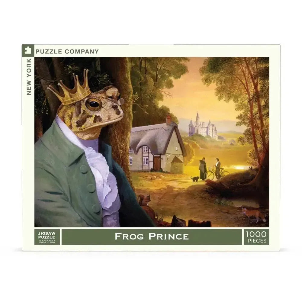 Frog Prince Jigsaw Puzzle | 1000 Pieces | 19.25"x26.625" | Art by Bill Mayer | Made in USA - Niksstuff