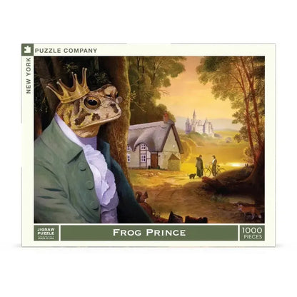Frog Prince Jigsaw Puzzle | 1000 Pieces | 19.25"x26.625" | Art by Bill Mayer | Made in USA - Niksstuff