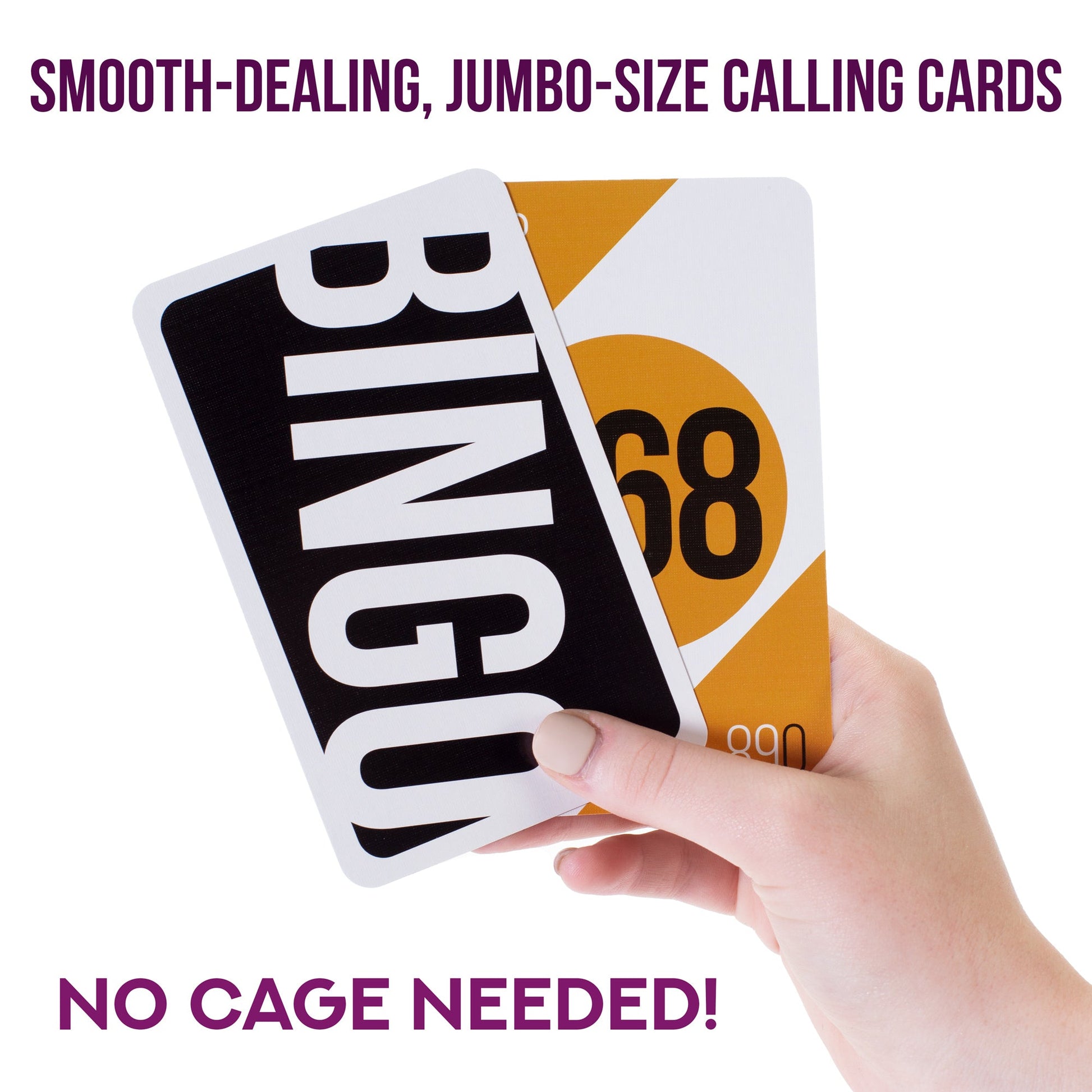 Jumbo Bingo Calling Cards | Portable Space-Saving Bingo Deck - Niksstuff