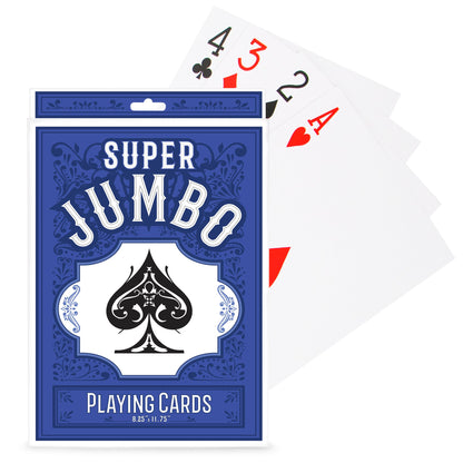 Super Jumbo Playing Cards | 8.25" x 11.75" | 8x Standard Size | Full 52-Card Deck | Chucklebox - Niksstuff