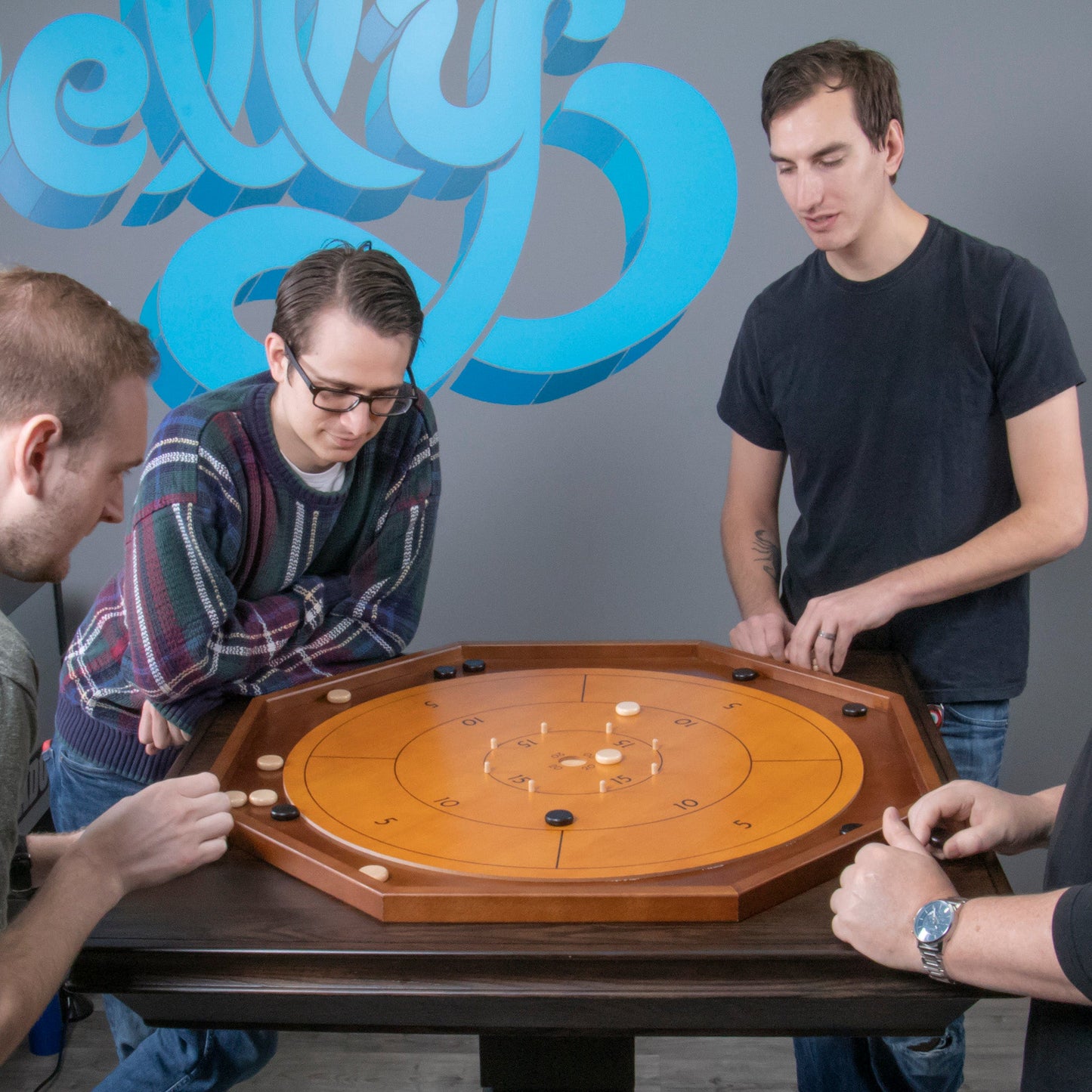 Tournament Crokinole Board | 30-Inch | Classic Canadian Strategy Game | Chucklebox - Niksstuff