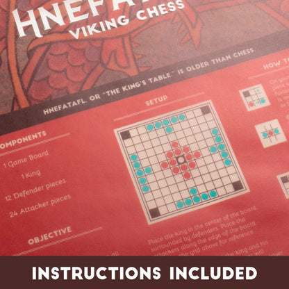 Hnefatafl: Viking Chess | Ancient Norse Strategy Game | 37 Pieces | 10.5" Board | Chucklebox - Niksstuff