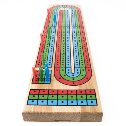 Cribbage Board Game | Classic Folding Wooden Set with Cards - Niksstuff
