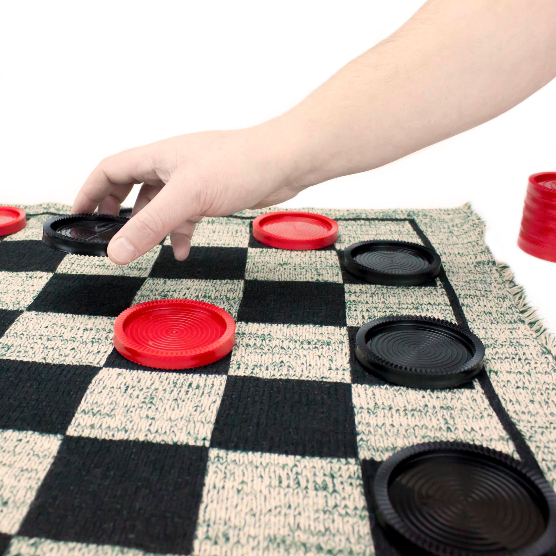 Jumbo Replacement Checkers | 24-Piece Set, Red & Black - Niksstuff