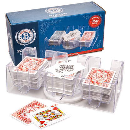 Elite Rotating Card Tray | 360° Swivel | Clear Acrylic | Scratch-Resistant | Chucklebox - Niksstuff