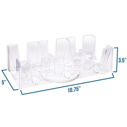 Elite Rotating Card Tray | 360° Swivel | Clear Acrylic | Scratch-Resistant | Chucklebox - Niksstuff