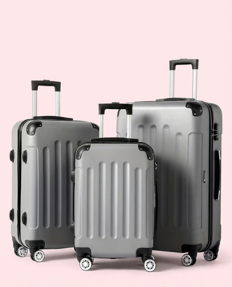 3-Piece Hard Shell Luggage Set | 20"/24"/28" | 360° Spinner Wheels | TSA Lock | 9 Colors - Niksstuff