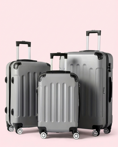 3-Piece Hard Shell Luggage Set | 20"/24"/28" | 360° Spinner Wheels | TSA Lock | 9 Colors - Niksstuff