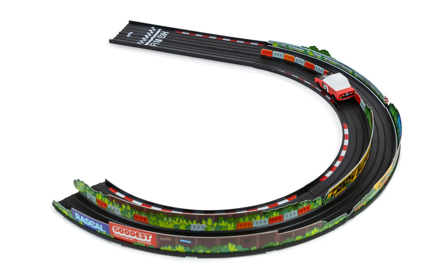 Add-On Kit: Hairpin | Candylab ROADWORKS Track | Tight Hairpin Turn for Epic Drifts | Ages 3+ | Compatible with 1:64 Diecast - Niksstuff
