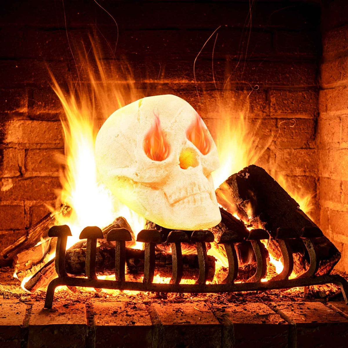 Halloween Fire Pit Skull – Ceramic Fibre Fire Decoration