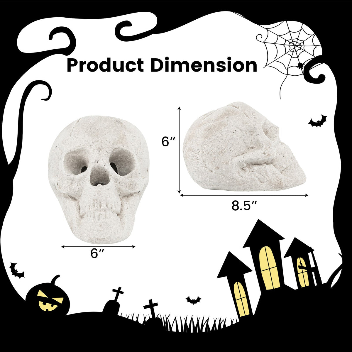 Halloween Fire Pit Skull – Ceramic Fibre Fire Decoration