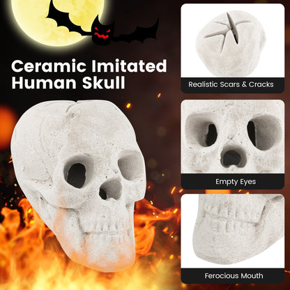 Halloween Fire Pit Skull – Ceramic Fibre Fire Decoration