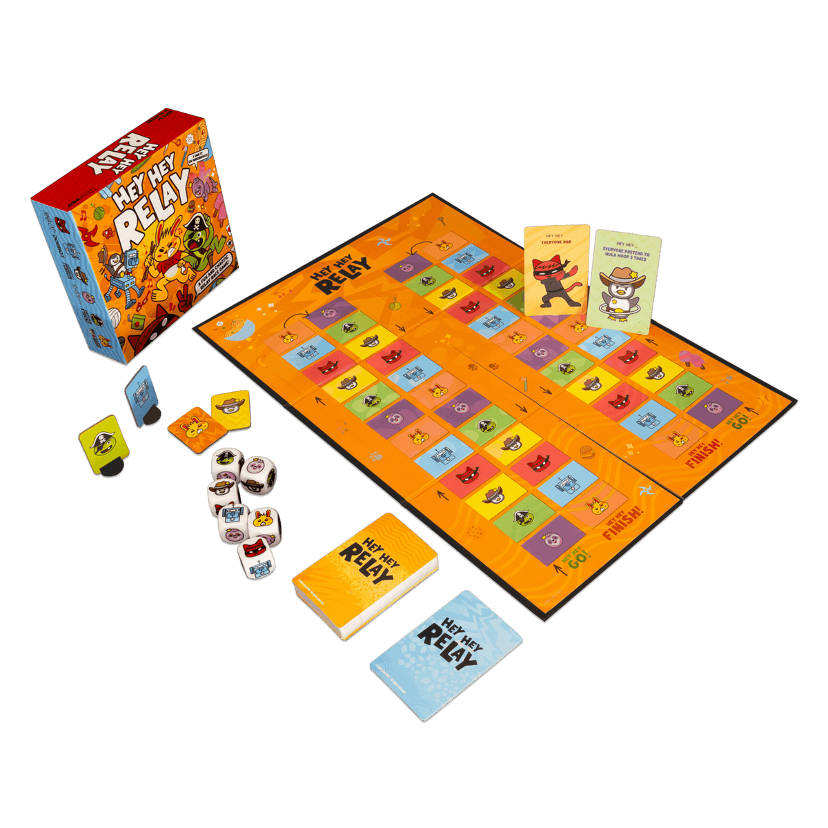 Hey Hey Relay Team Party Game - Fast-Paced Board Game for Families