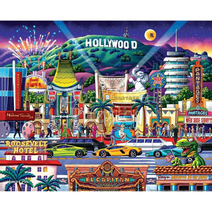 Hollywood Boulevard 1000 Piece Jigsaw Puzzle | Made in USA
