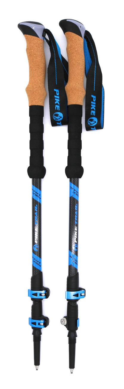 Pike Trail Carbon Fiber Trekking Poles | 7.4 oz | 24–54" Adjustable | Cork + EVA Grip