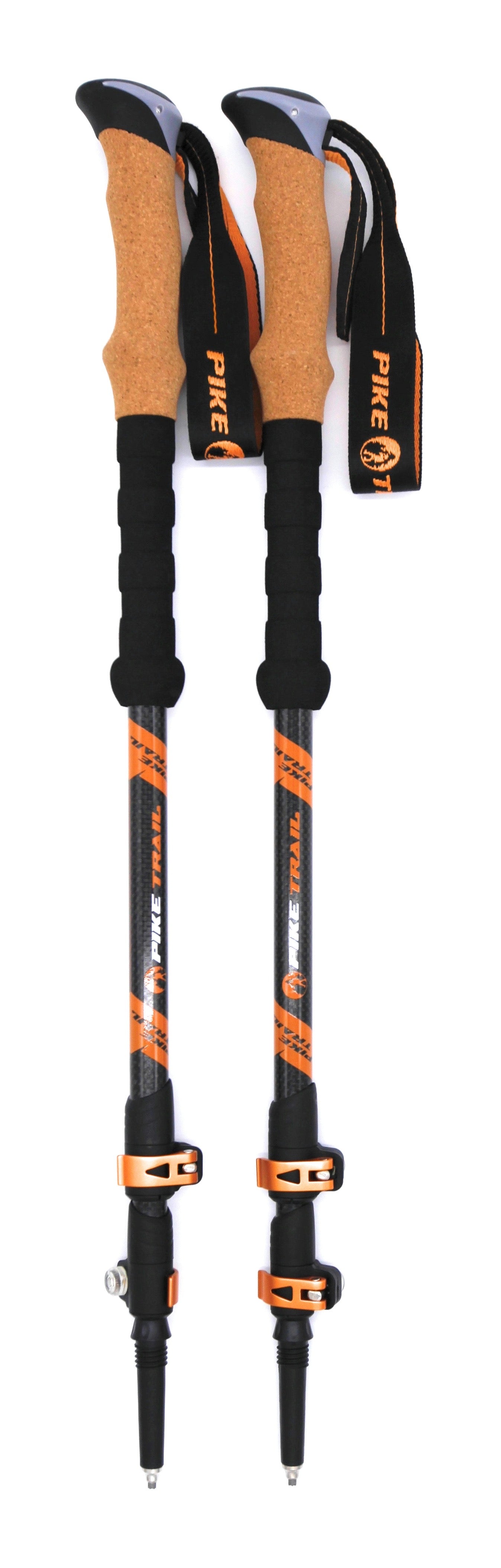 Pike Trail Carbon Fiber Trekking Poles | 7.4 oz | 24–54" Adjustable | Cork + EVA Grip