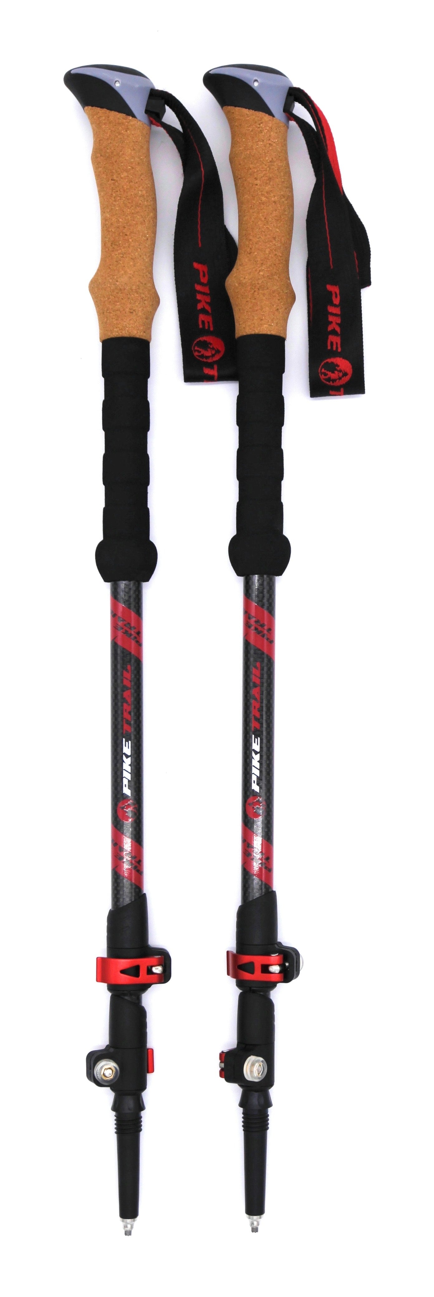 Pike Trail Carbon Fiber Trekking Poles | 7.4 oz | 24–54" Adjustable | Cork + EVA Grip