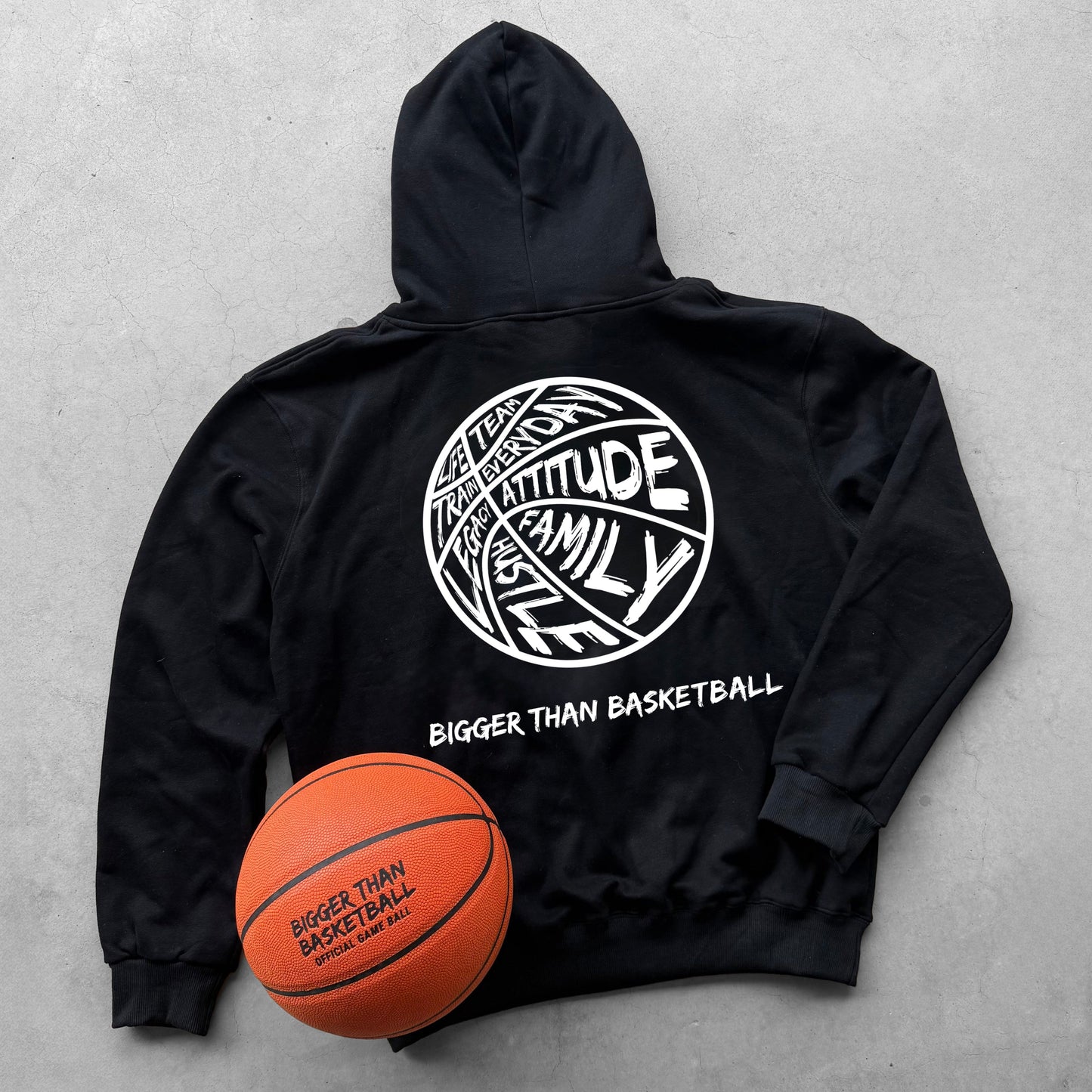 Bigger Than Basketball - Hoodie - Black | Youth & Adult - Niksstuff