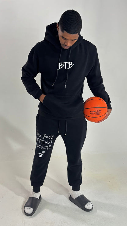 Bigger Than Basketball Too Busy Getting Buckets - Hoodie - Black | Youth & Adult - Niksstuff