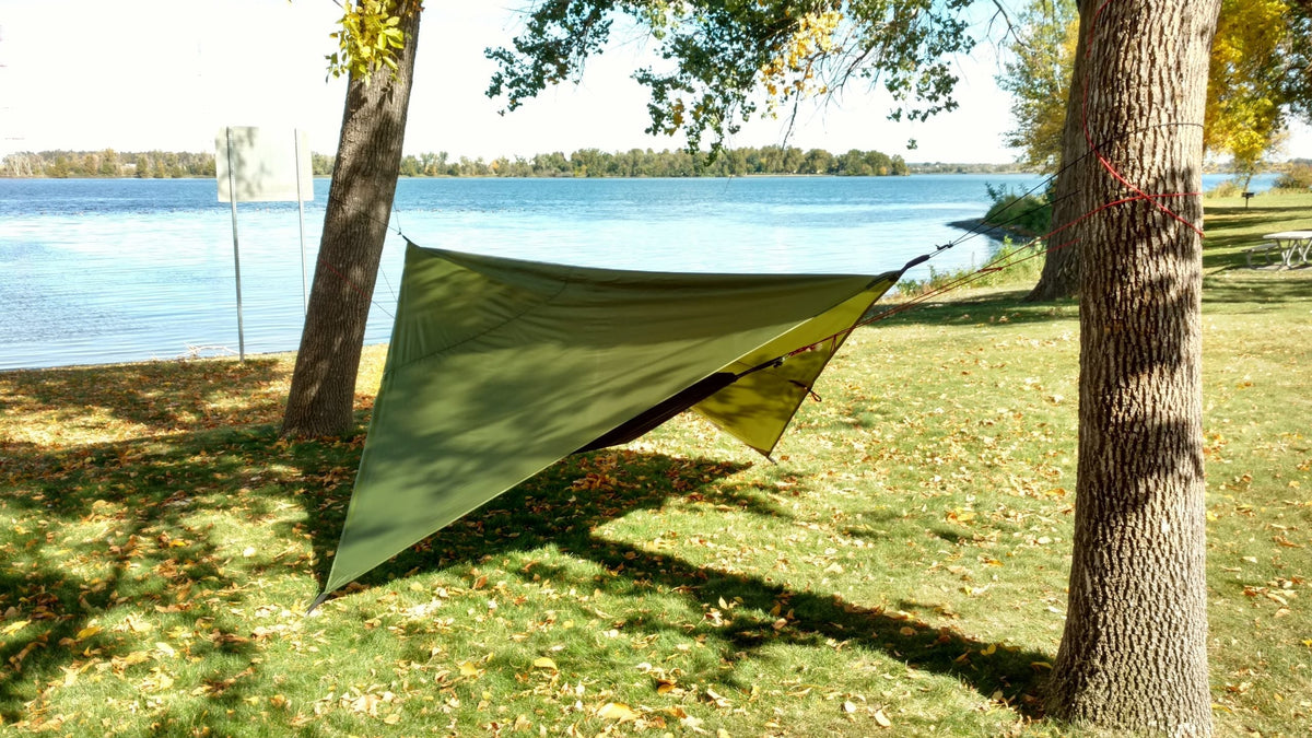 River Country Gear Hammock Rain Fly – Waterproof, Large Coverage, Quick Setup, Green