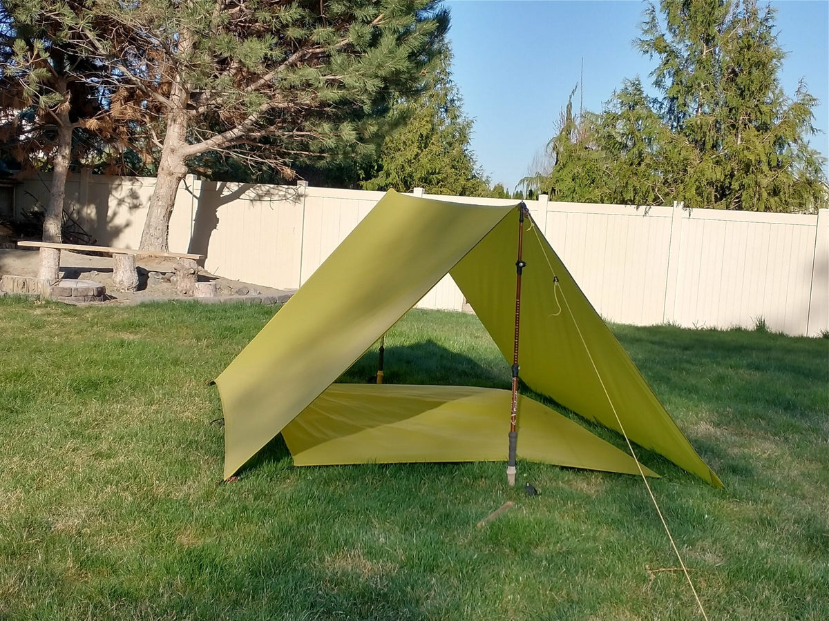 River Country Gear Trekker Elite Tarp Tent – Silnylon, 1 lb 12 oz, Stakes & Ground Tarp Included