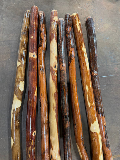 Handmade Ozark Hardwood Hiking Stick | 36”–72” | Oak or Hickory | Made in USA | Parker Homestead