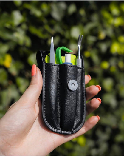 Pike Trail Tick Removal Kit | 6-in-1 | Stainless Steel Tweezers, Hooks, Tick Card & Leather Case